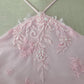 Pink Fashion Embroidered Strap Long Satin Prom Dress Evening Dress Party Dress nv3639