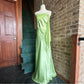 Green Vintage Elegant Fairy Long Satin Princess Floor Length Prom Dress Homecoming Gown Evening Gown Party Dress nv3628