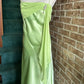 Green Vintage Elegant Fairy Long Satin Princess Floor Length Prom Dress Homecoming Gown Evening Gown Party Dress nv3628