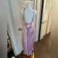 Pink Fashion Elegant V-neck Backless Long Satin Ball Gown Evening Dress Party Dress nv3583