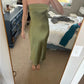 Green simple elegant fashion long satin ball gown evening dress party dress nv3634