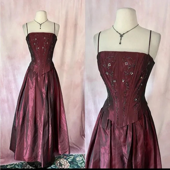 Robe longue rétro style nouvelle robe d'anniversaire magnifique NV6495