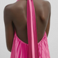 Elegant green/pink long satin prom dress nv5320