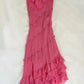 NiceVestidos-Vintage Pink Rose Flower Asymmetrical Fairy Beaded Unique Homecoming Dress nv5457