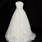 White floral elegant long lace tulle ball gown evening dress nv4919