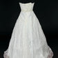White floral elegant long lace tulle ball gown evening dress nv4919