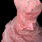 Pink rhinestone elegant long tulle ball gown evening dress nv4921