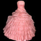 Pink rhinestone elegant long tulle ball gown evening dress nv4921