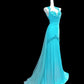 Vintage dress Tiffany blue backless exquisite beaded long satin prom dress evening dress nv5231