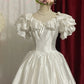 White elegant vintage wedding long ball gown princess. nv5080
