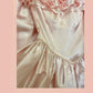 Pink Elegant Sweet Exquisite Vintage Floral Long Satin Ball Gown Evening Gown Party Dress Wedding Dress nv4144