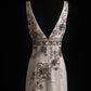NiceVestidos--Vintage Off-White Beaded Dress Exquisite Beaded Long Ball Gown Graduation Dress NV5860