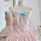 Pink princess exquisite little pearl embellished dress satin A-line floral lace long coming-of-age ceremony birthday sweet little princess prom dress evening dress coming-of-age ceremony birthday dress prom dress nv4084