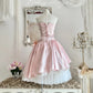 Pale Pink Retro Floral Elegant A-skirt Exquisite Sequin Midi/Short satin Homecoming Dress Prom Dress Evening Dress Birthday Party Dress Prom Dress Wedding Dress Quinceanera Dress nv4101