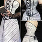 Black and white classic polka dot retro fashion A-line skirt bow tie long floor-length trailing tulle chiffon ball gown evening dress birthday adult ceremony party dress nv4092