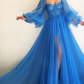 Puff Sleeve Prom Dresses formal prom dress  nv104