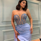 2025 New Summer New Casual Light Purple Sequins Sexy Prom Dresses  nv3