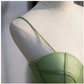 A-line Straps Tulle Green Prom Dress nv13