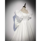 White stain  Long  prom dress evening dress wedding dress nv121