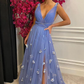 Tulle Evening Gowns Strapless Long Prom Dresses Formal nv626