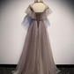 Unique tulle long prom dress, tulle evening dress nv590