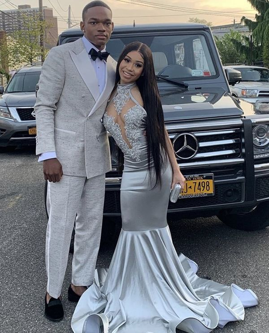 ilver Mermaid Halter Satin Applique Trumpet Long Prom Formal Gown,Mermaid Prom Dress nv871