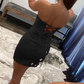 Pink Tight Homecoming Dress with Star and Fringes nv636