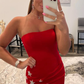 Pink Tight Homecoming Dress with Star and Fringes nv636