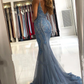 Chic V-neck Slim Mermaid Evening Gown nv791
