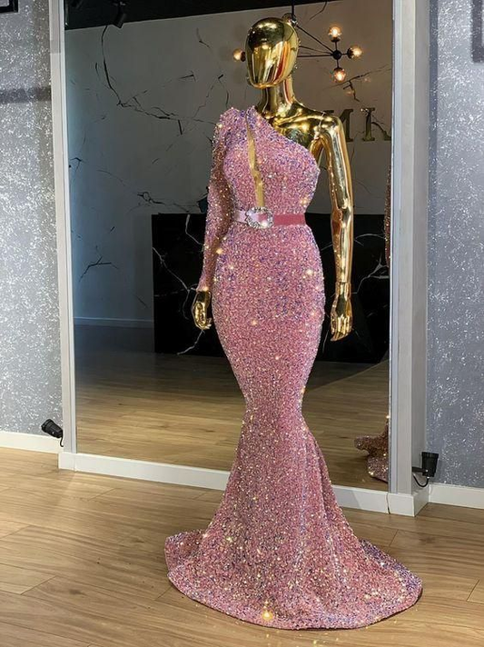 Charming pink evening dress Long Junior Prom Dress nv924