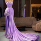 Purple gorgeous elegant long evening dress applique ball gown nv407