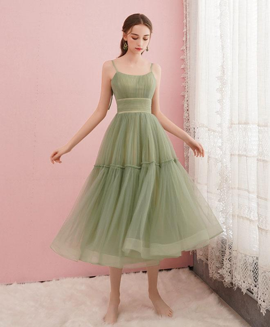 Cute green tulle short prom dress simple tulle homecoming dress,Formal Dresses nv541