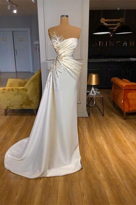 robes de bal blanches, robes de bal sexy, robes de bal blanches, robes de bal à perles nv382