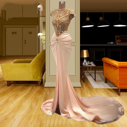 sexy prom dresses, crystal evening gowns, beaded evening gowns, cheap party dresses nv518