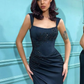 Simple Mermaid Side Slit Floor Length Prom Dress With Beads,Party Dress,Evening Dress nv311