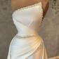 A-line Asymmetrical Beaded Floor-length Open Back Sleeveless Prom Dress nv171
