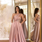 Evening Dress Split With Poacket One Shoulder nv490