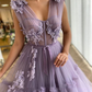 Stunning Lavender Tulle Ruffled Gown, Long Tulle Prom Dress, Tutu Maxi Dress, Bridesmaid Dress, Ball Gown, Corset tulle dress  nv213