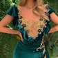 Fashion High Slit Evening Dress Army Green Prom Dress nv279