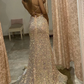 Sexy Mermaid Long Prom Dress With Sequins, Evening Dress nv185