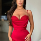 Sexy red spaghetti-straps mermaid prom dress long on sale nv162