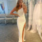 One-Shoulder Simple Pearl White Evening Dresses,Prom Dresses nv987