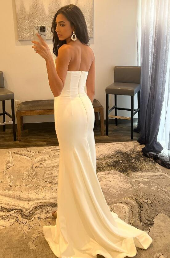 White Sexy Prom Dress,Long Hoco Dresses Wedding dress  nv1034