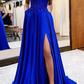 V Neck Blue Green Lace Prom Dresses, Blue Green Lace Formal Graduation Dresses nv333