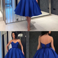 Royal Blue Knee Length Prom Dresses Homecoming Dresses nv569