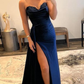 Strapless Long Prom Dresses with slit nv1023