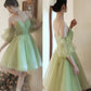 Green Tulle Short Cocktail Dress Homecoming Dress short prom dress nv78