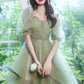 Green Tulle Short Green Tulle Homecoming Dress short prom dress nv79